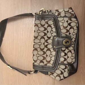 Brown Patterned Shoulder Bag